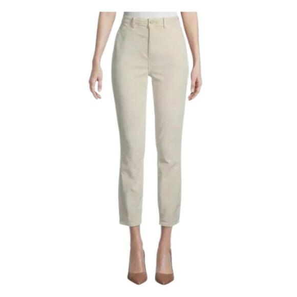 We the Free Size 4 Fine Line Straight Leg Crop Pants Beige - Picture 1 of 7